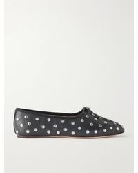 Loeffler Randall - Landon Bow-Detailed Studded Leather Ballet Flats - Lyst