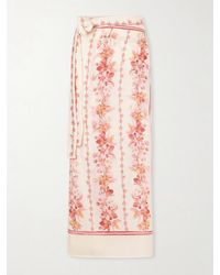 Agua Bendita - Lavanda Cauca Floral-Printed Cotton And Silk-Blend Pareo - Lyst
