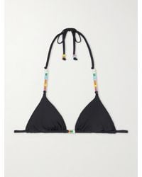 STAUD - Lido Embellished Triangle Bikini Top - Lyst
