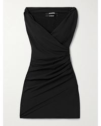 Jacquemus - Rita Draped Gathered Crepe De Chine Mini Dress - Lyst