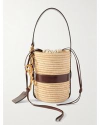 Chloé - Kerala 25 Tote Aus Raffiabastimitat Mit Lederbesätzen Und Verzierungen - Lyst