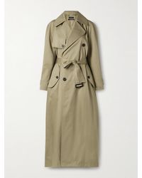 Balenciaga - Cocoon Double-Breasted Cotton-Twill Trench Coat - Lyst