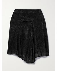 Isabel Marant - Selena Asymmetrischer Minirock Aus Chiffon Mit Falten Und Flockprint - Lyst