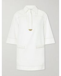 Zimmermann - Roselight Paneled Denim Mini Dress - Lyst
