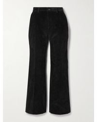 Bally Wool Flared Pants in Black | Lyst
