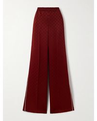 Gucci - Satin-Jacquard Straight-Leg Pants - Lyst
