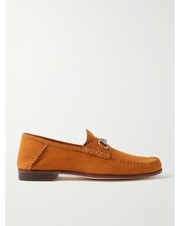 Gucci - Gigi Horsebit-Detailed Suede Loafers - Lyst