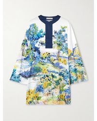 Mary Katrantzou - Elsa Embroidered Floral-Print Twill Mini Dress - Lyst