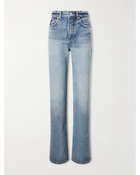 Alaïa - High-Waist Straight-Leg Jeans - Lyst