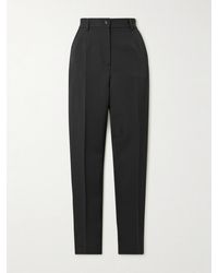 Dolce & Gabbana - Pleated Wool-Blend Gabardine Straight-Leg Pants - Lyst