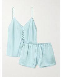 Olivia Von Halle - Etta Silk-Satin Pajamas - Lyst