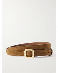 LIE STUDIO - The Georgia Slim Suede Belt - Lyst