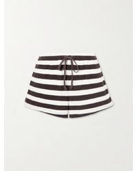 Suzie Kondi - Shallis Striped Cotton-Blend Terry Shorts - Lyst