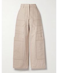 Cult Gaia - Wynn Cotton And Linen-Blend Wide-Leg Cargo Pants - Lyst