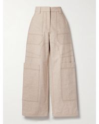 Cult Gaia - Wynn Cotton And Linen-Blend Wide-Leg Cargo Pants - Lyst