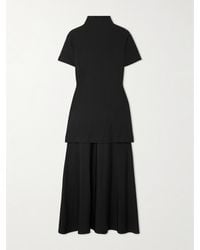 Jil Sander - Layered Crepe Maxi Dress - Lyst