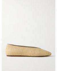 Le Monde Beryl - Regency Ballerinas Aus Raffiabast Mit Ripsbandbesätzen - Lyst