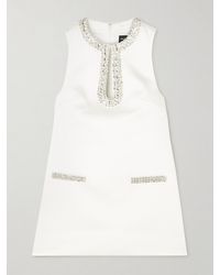 retroféte - Nelly Crystal-Embellished Duchesse-Satin Mini Dress - Lyst