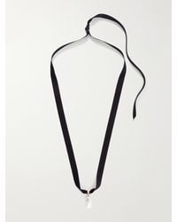 Jennifer Behr - Martina Silk-Satin Pearl Choker - Lyst
