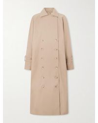TOTEME - Trench-Coat À Double Boutonnage En Gabardine De Coton Mélangé Signature - Lyst