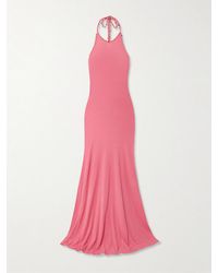 Christopher Esber - Robe Longue Dos Nu En Bouclé De Coton Mélangé À Ornements - Lyst