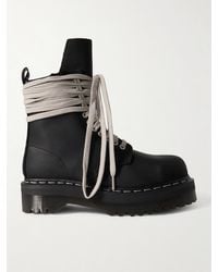 Rick Owens X Dr. Martens 1460 Quad Sole Megalace Ankle Boot in
