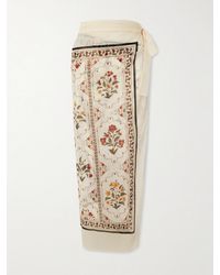 Agua Bendita - Lavanda Andes Printed Cotton And Silk-Blend Voile Pareo - Lyst