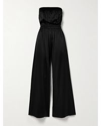 Rivet Utility - Queen Strapless Silk-Blend Satin Jumpsuit - Lyst