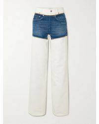 Jean Paul Gaultier - Petit Grand Two-Tone Wide-Leg Jeans - Lyst