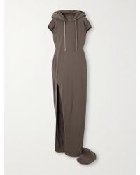 Rick Owens - Edfu Hooded Cotton-Jersey Maxi Dress - Lyst