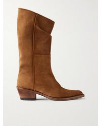 KHAITE - Clive Suede Knee Boots - Lyst