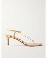 Paris Texas - Ipanema 55 Snake-Effect Metallic Leather Sandals - Lyst