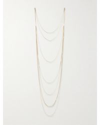 Alaïa - Mehrlagige Goldfarbene Ohrringe - Lyst