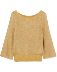 Alice + Olivia Nakita Pullover Aus Geripptem Lurex® - Mettallic