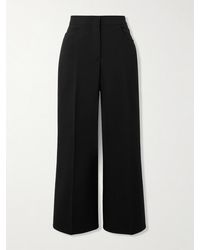 Jil Sander - Cropped Wool-Crepe Flared Pants - Lyst