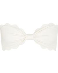 Marysia Swim Antibes Bandeau-bikini-oberteil Mit Wellenkanten - Weiß
