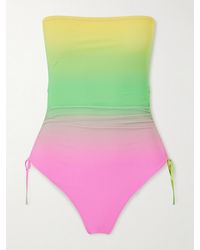 Lido - Venti Strapless Ruched Dégradé Swimsuit - Lyst
