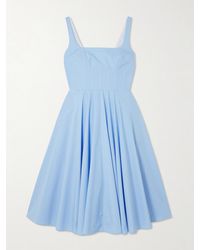 Emilia Wickstead - Nikush Cotton-Poplin Midi Dress - Lyst