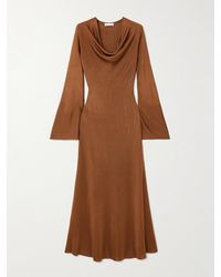 Altuzarra Stunt Reversed Knit Maxi Dress in Brown | Lyst