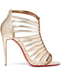 top christian louboutin replicas - Christian louboutin Youpiyou 100 Metallic Leather Sandals in ...