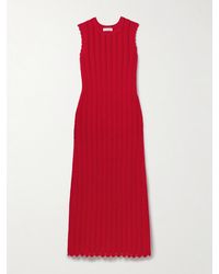 Altuzarra - Sissi Ribbed Open-Knit Organic Cotton Midi Dress - Lyst