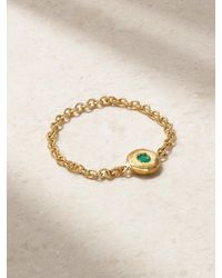 Octavia Elizabeth - Net Sustain Nesting Gem Ring Aus 18 Karat Mit Smaragd - Lyst