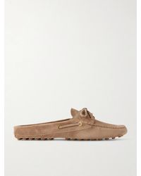 Tod's - Gommino Bow-Detailed Suede Boat Shoe - Lyst