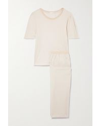 Skin + Net Sustain Frances Fabienne Organic Cotton-blend Jersey Pyjama Set - Natural