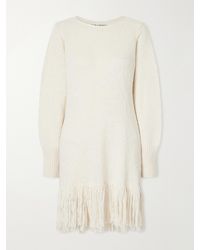 Alix Of Bohemia - Renny Fringe-Detailed Knitted Cotton Mini Dress - Lyst