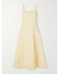 Rosie Assoulin - Drop Me A Note Striped Seersucker Midi Dress - Lyst