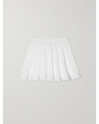 Givenchy - Ruffled Plissé-Satin Mini Skirt - Lyst