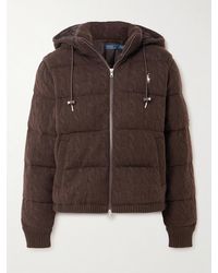 Polo Ralph Lauren - Hooded Padded Quilted Cable-Knit Wool And Cashmere-Blend Jacket - Lyst