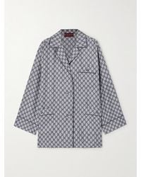 Gucci - Gg Supreme Printed Silk-Twill Pajama Shirt - Lyst