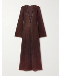 Oséree - Lumière Metallic Stretch-Knit Kaftan - Lyst